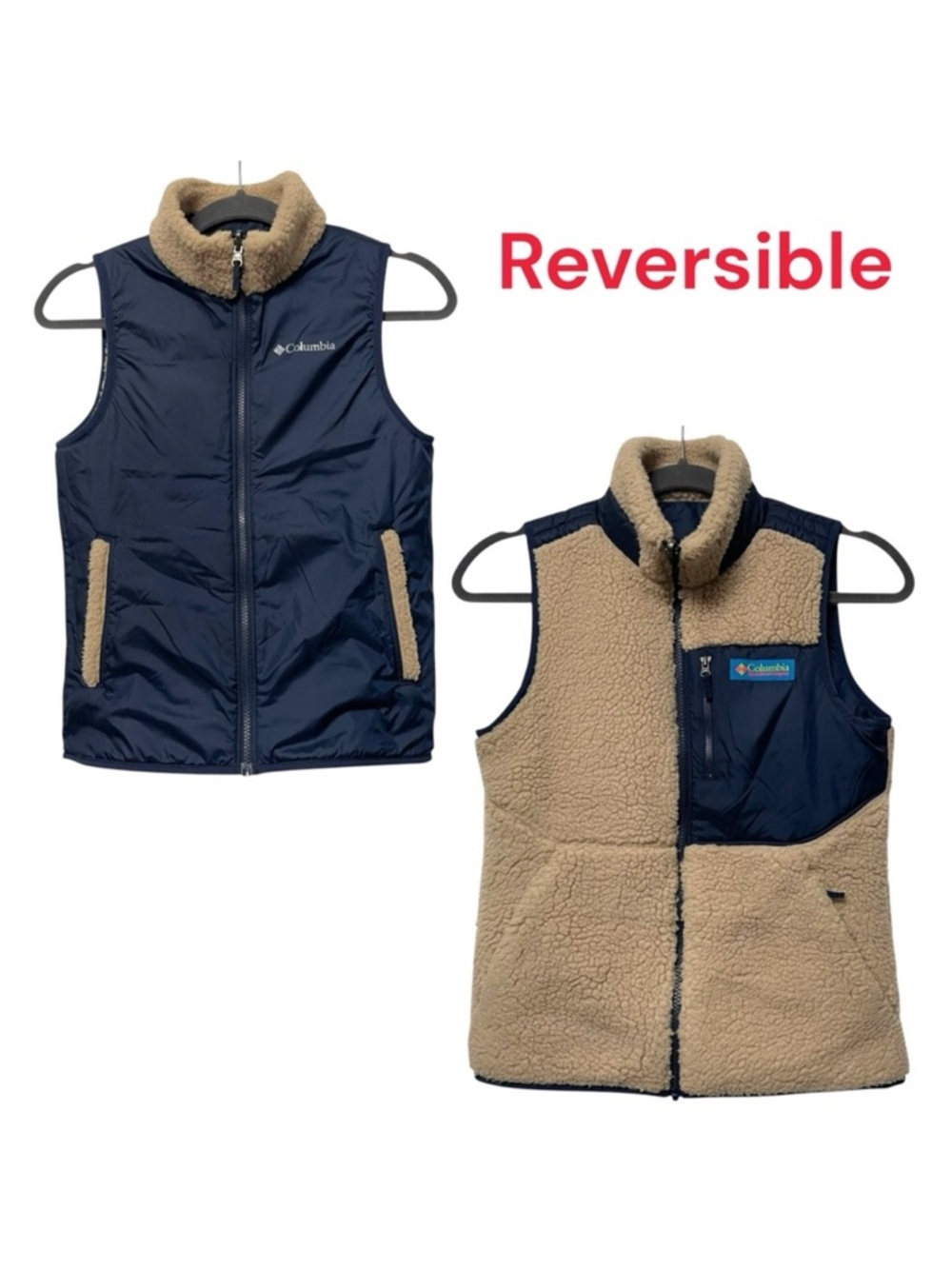 COLUMBIA Kids' Faux Sherpa Reversible Vest M